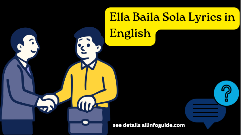 Ella Baila Sola Lyrics in English
