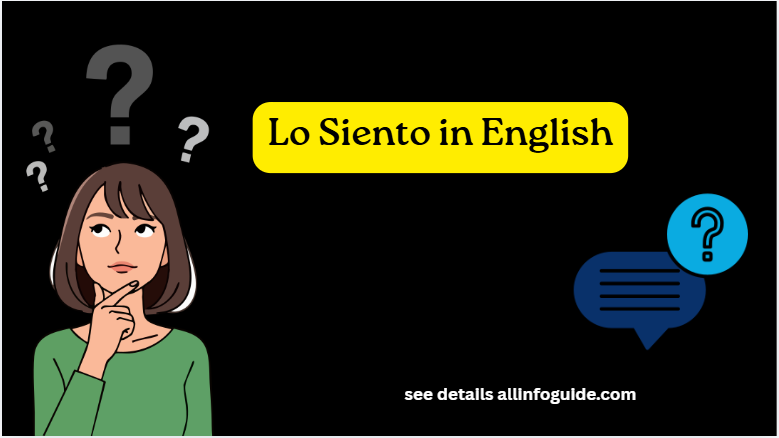 Lo Siento in English