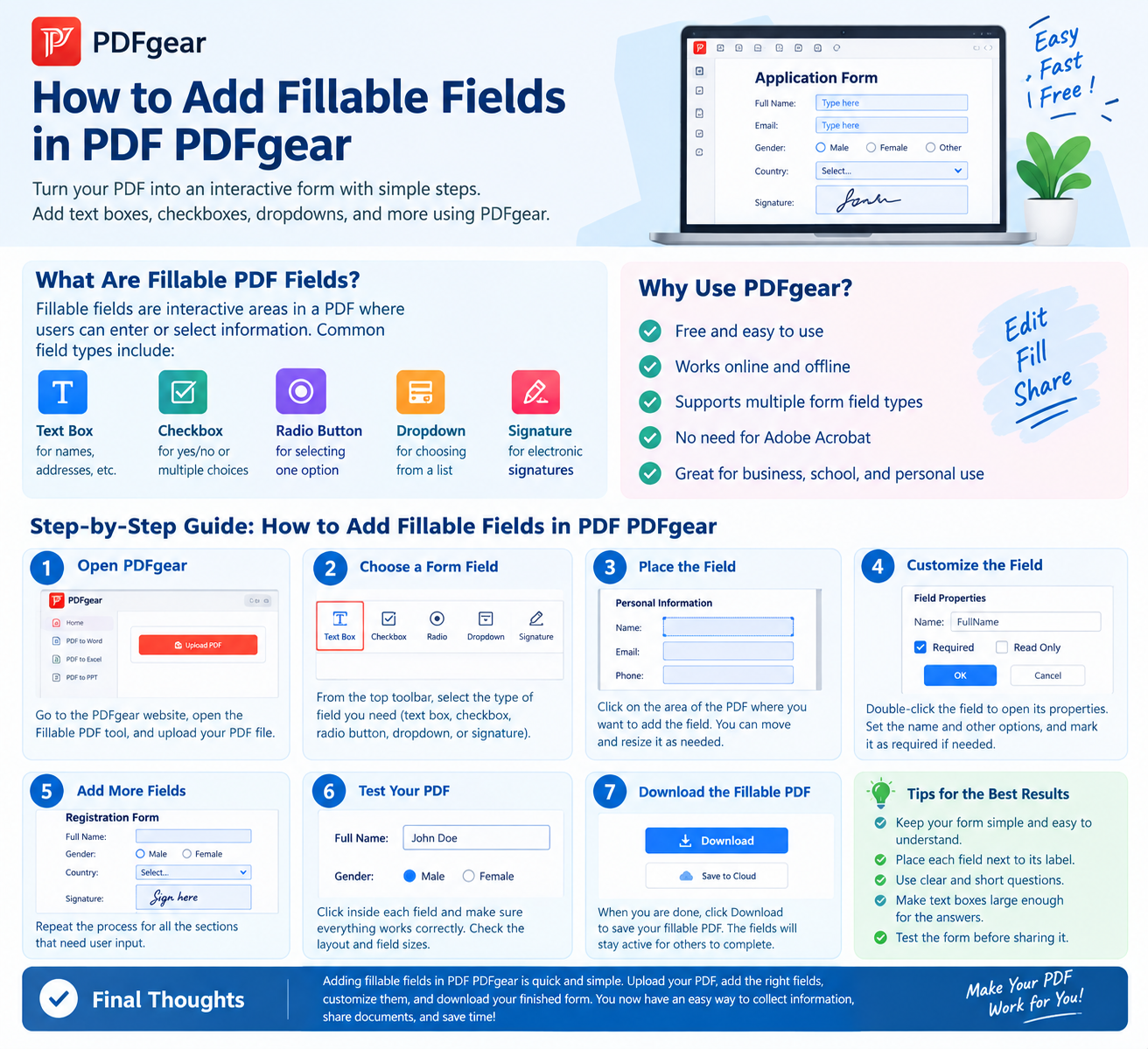 able PHow to Add Fillable Fields in PDF PDFgear